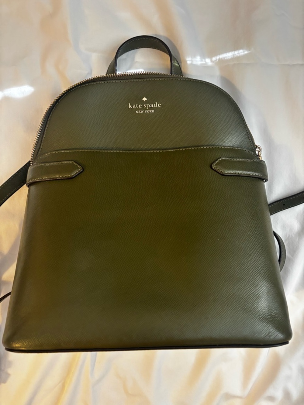 kate spade Olive Green Saffiano Leather Backpack